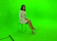 Tracking markers on a greenscreen
